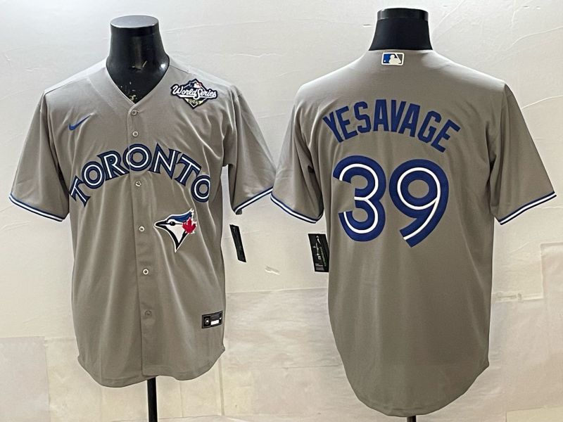 Men 2025 Nike Toronto Blue Jays #39 Yesavage Grey Game MLB Jersey 03->toronto blue jays->MLB Jersey